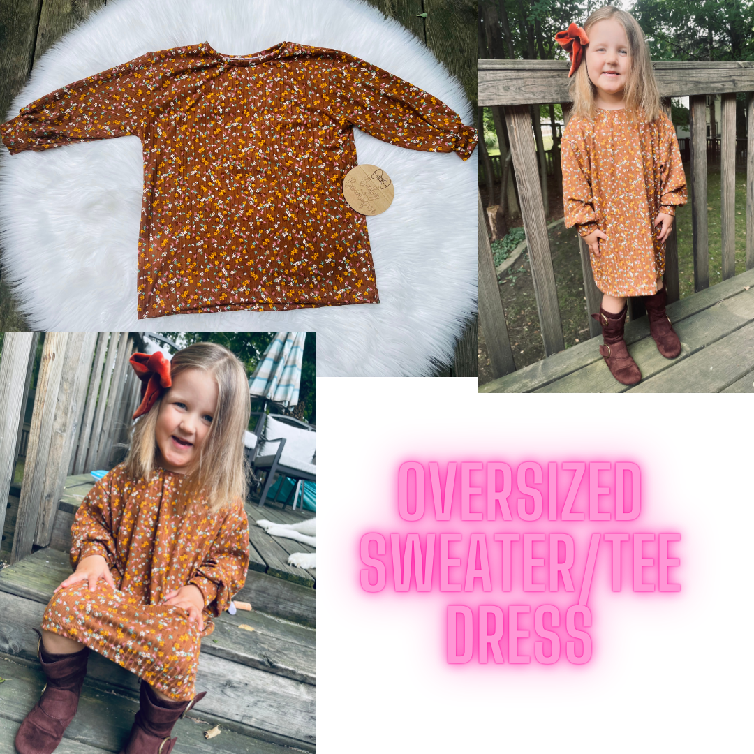 Oversized sweater dress/tee dress