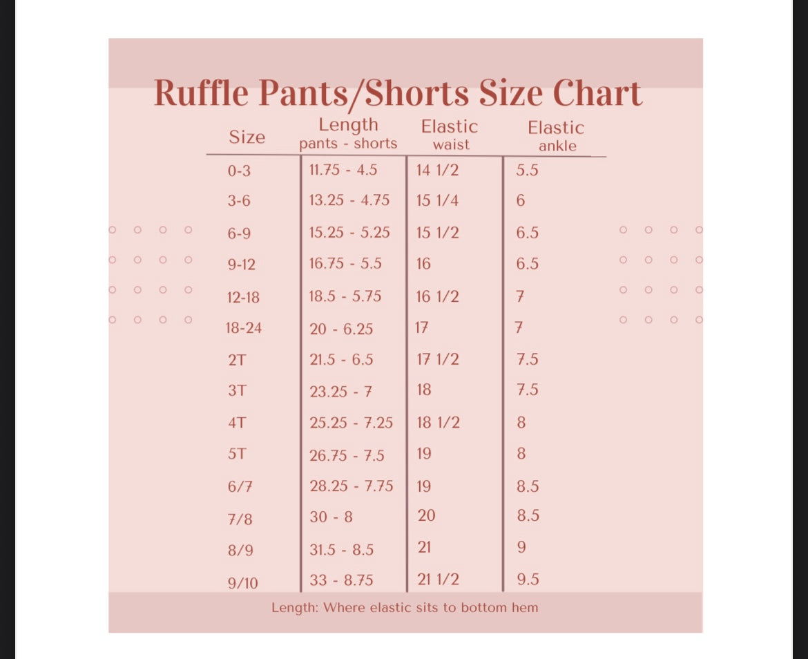 Ruffle pants/ shorts