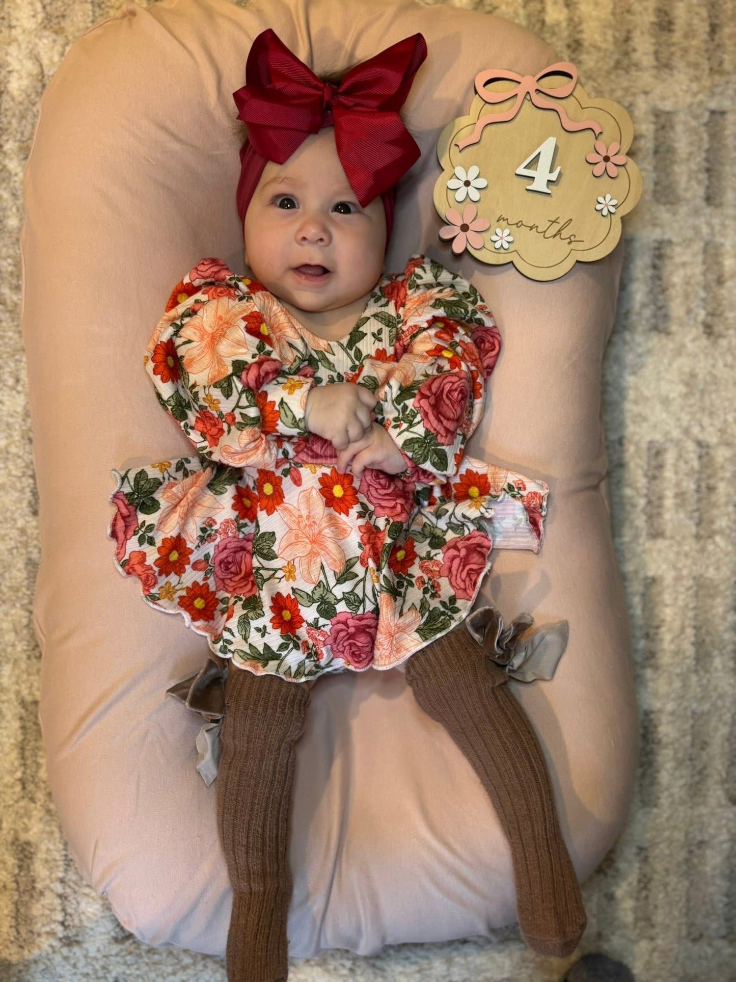 Brielle skirted bodysuit big puff long sleeve