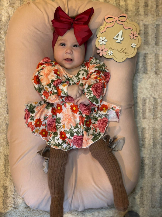 Brielle skirted bodysuit big puff long sleeve