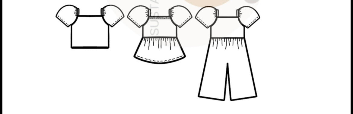 Margo crop/peplum & romper
