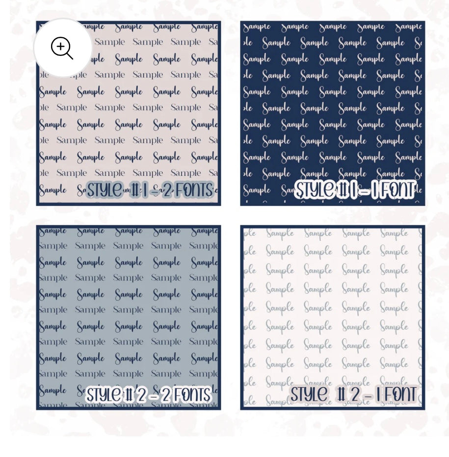 Name fabric for outfits