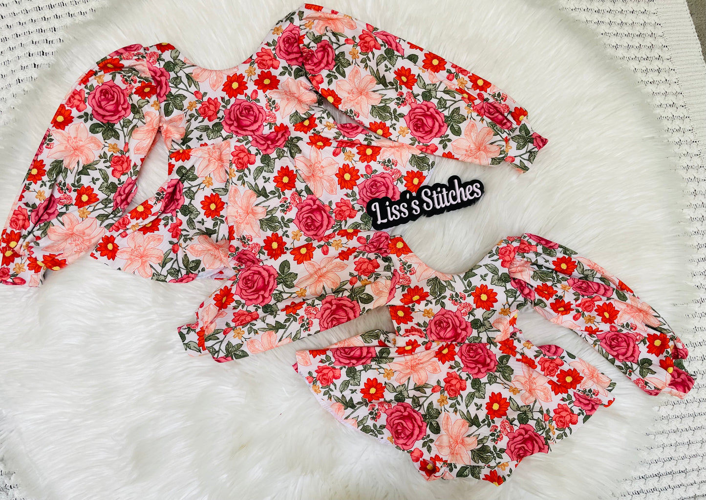 Brielle skirted bodysuit big puff long sleeve
