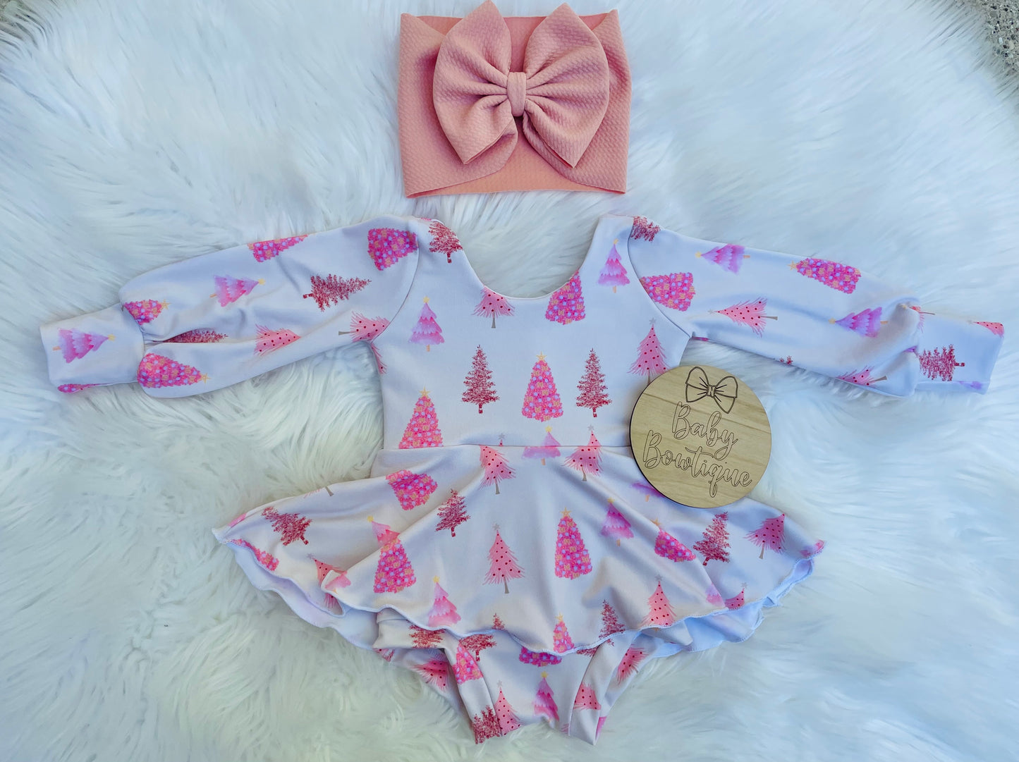 Brielle skirted bodysuit bishop long sleeve