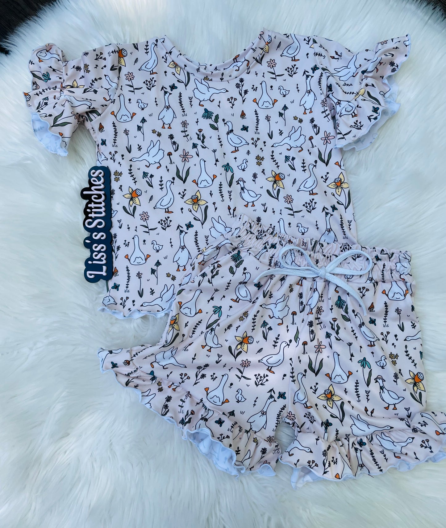 Girls ruffle summer set