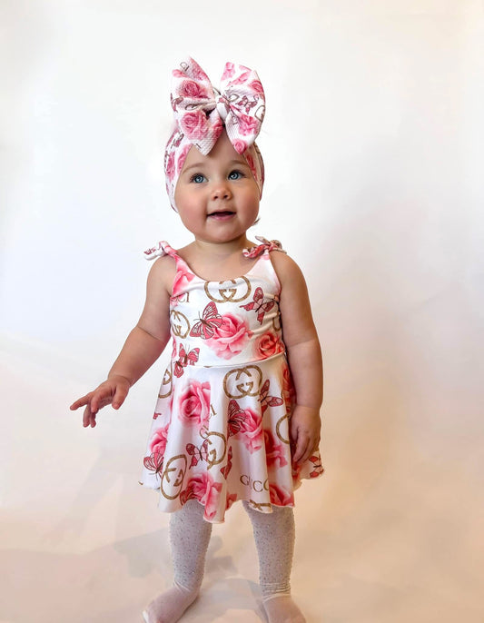 Brielle skirted bodysuit (tie strap)